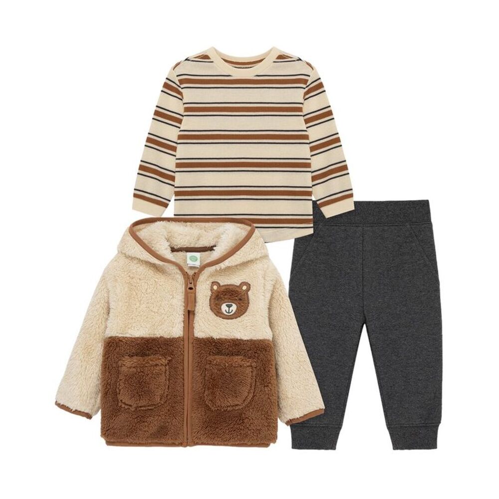 Little Me Baby-Boys  3Pc Bear Sherpa Set